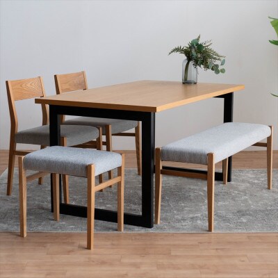 DT02 DC01 BC01 ST01 5点 ダイニングセット オーク アネルカグレー テーブル椅子