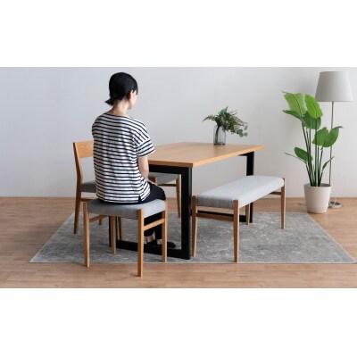 DT02 DC01 BC01 ST01 5点 ダイニングセット オーク アネルカグレー テーブル椅子