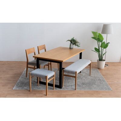 DT02 DC01 BC01 ST01 5点 ダイニングセット オーク アネルカグレー テーブル椅子