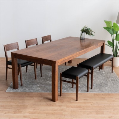 DT12 DC01 BC01 ST01 6点 ダイニングセット ウォールナット オールマイティBK