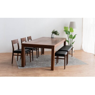 DT12 DC01 BC01 ST01 6点 ダイニングセット ウォールナット オールマイティBK