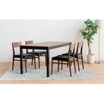 ポリ ダイニングテーブル 150 ウォールナット 単品