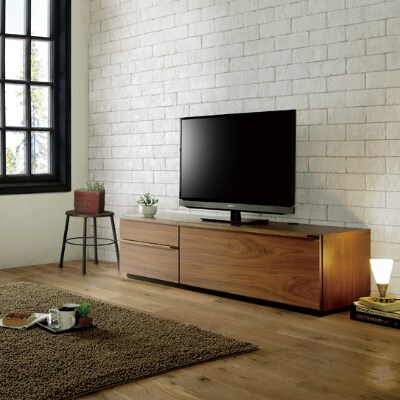 ムーブN テレビボード 120-2段 突板タイプ ウォールナット