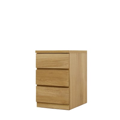 幅40-3段(奥行55cm)オーク色 クローゼットチェスト「フィット」大川家具【丸田木工】