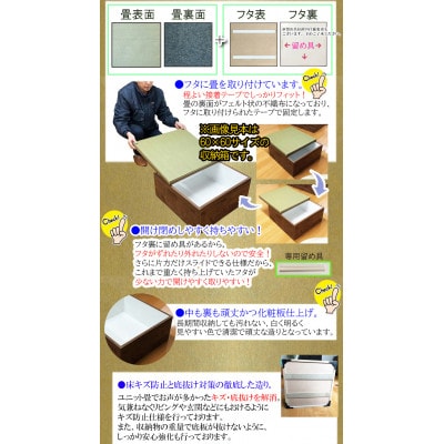ユニット畳 収納箱 清風  60cm×120cm 高さ40cm