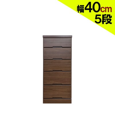 完成品でお届け。全段スライドレール付きで気になるすき間にぴったり収納棚 (40cm幅5段クライン)