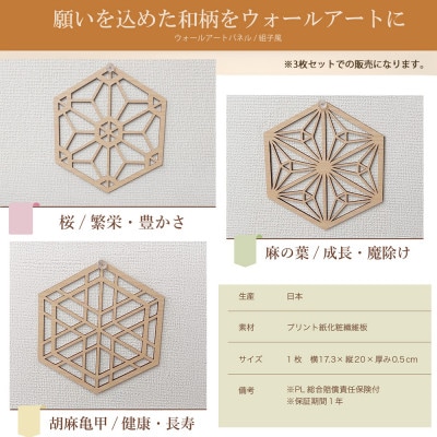 ウォールアートパネル ふるさと3枚セット