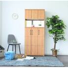 幅約80cmシューズボックス(約24足/オープン部付き)　ナチュラル