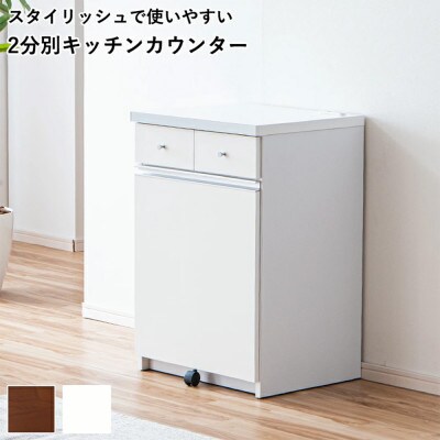 幅55cmダストカウンター(コンセント付き)　ホワイト