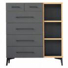 チェスト ハイタイプ 5段 幅90cm ナチュラル