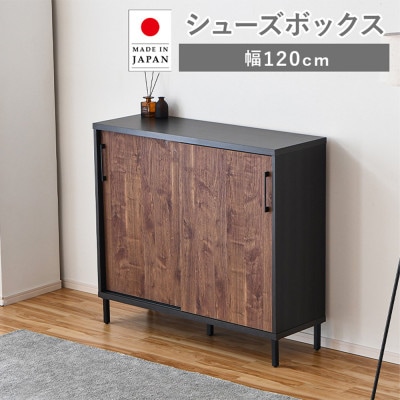 シューズボックス 幅120cm(可動棚)ロータイプ ブラウン | 福岡県大川市 シューズボックス 幅120cm(可動棚)ロータイプ ブラウン | 福岡県大川市