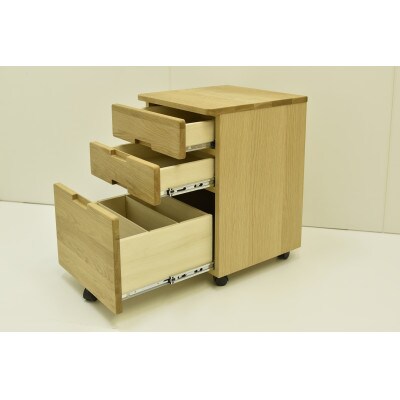 <角がまるいワゴン>かどまるワゴン/オーク/机/大川家具