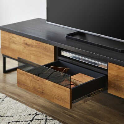 楽天市場】【クーポン利用で7%OFF 26日23:59迄】 テレビボード テレビ台 幅180cm ヴォルグ 完成品 ローボード TVボード TV台  収納 幅180 木製 ブルックリンスタイル ビンテージ ケーブル収納 配線 コード収納 ブラウン ナチュラル : Rush interior