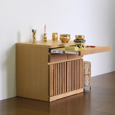 仏壇下台 大川家具 完成品 60cm AKBU-02-60L NA