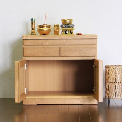仏壇下台 大川家具 完成品 60cm AKBU-02-60L NA