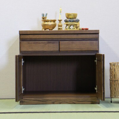 仏壇下台 大川家具 完成品 60cm AKBU-01-60L LBR