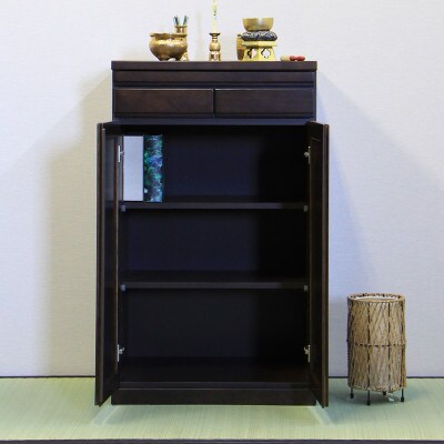仏壇下台 大川家具 完成品 60cm AKBU-01-60H BR