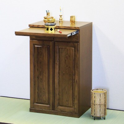仏壇下台 大川家具 完成品 60cm AKBU-01-60H LBR