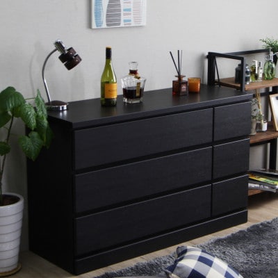 ローチェスト 完成品 幅120cm 日本製 CRCH-01-120L DBR