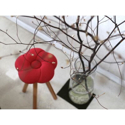 monaca stool:ume【レッド/栴檀/高さ45cm】