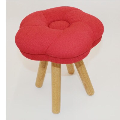monaca stool:ume【レッド/栴檀/高さ30cm】