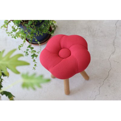 monaca stool:ume【レッド/栴檀/高さ30cm】