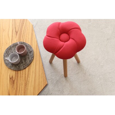 monaca stool:ume【レッド/オーク/高さ30cm】