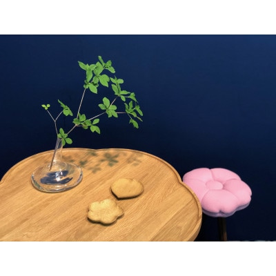 monaca stool:sakura【ピンク/ウォールナット/高さ45cm】