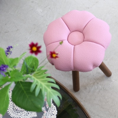 monaca stool:sakura【ピンク/ウォールナット/高さ30cm】