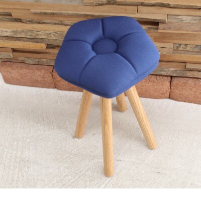 monaca stool:kikyo【ネイビー/オーク/高さ45cm】
