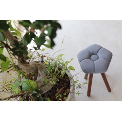 monaca stool:kikyo【グレー/ウォールナット/高さ45cm】