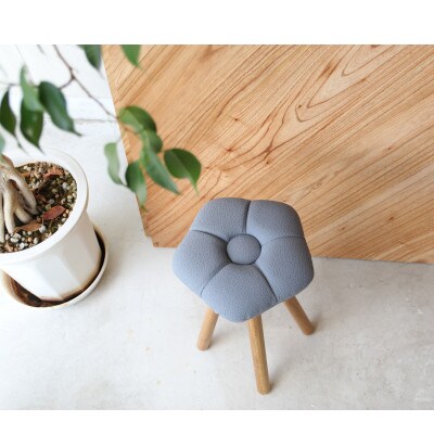 monaca stool:kikyo【グレー/オーク/高さ45cm】