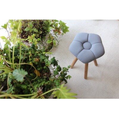monaca stool:kikyo【グレー/オーク/高さ30cm】