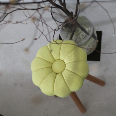 monaca stool:kiku【イエロー/栴檀/高さ30cm】