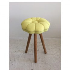 monaca stool:kiku【イエロー/ウォールナット/高さ45cm】