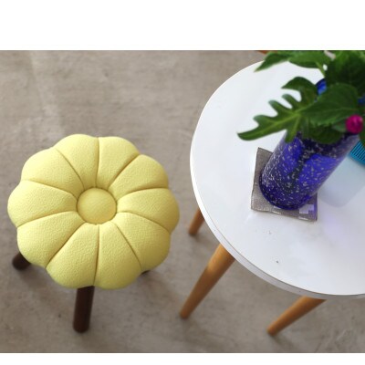 monaca stool:kiku【イエロー/ウォールナット/高さ30cm】