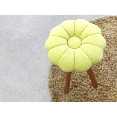 monaca stool:kiku【イエロー/オーク/高さ30cm】