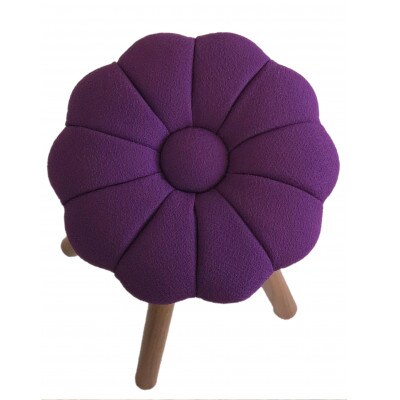 monaca stool:kiku【紫/ウォールナット/高さ30cm】