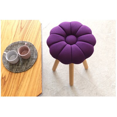 monaca stool:kiku【紫/オーク/高さ30cm】