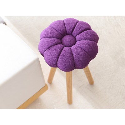 monaca stool:kiku【紫/オーク/高さ30cm】