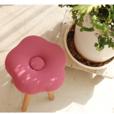 monaca stool:momo【ピンク/栴檀/高さ30cm】