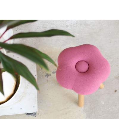 monaca stool:momo【ピンク/オーク/高さ30cm】