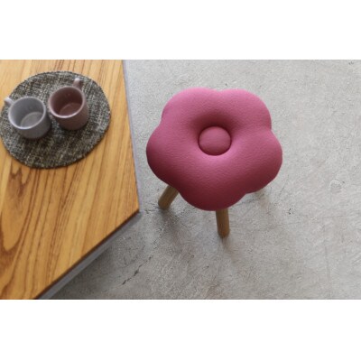 monaca stool:momo【ピンク/ウォールナット/高さ45cm】