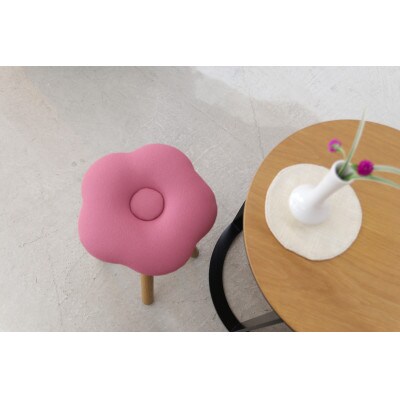 monaca stool:momo【ピンク/ウォールナット/高さ30cm】