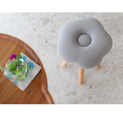 monaca stool:momo【グレー/栴檀/高さ30cm】
