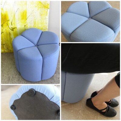 Nerica stool:【淡藤色(淡い青色)/高さ32cm】