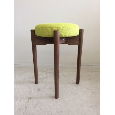 bolo stool 01【イエロー/ウォールナット/高さ44cm】