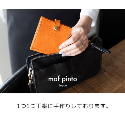 mafpinto 二つ折り財布 オレンジシュリンク