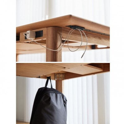 【ダイニングテーブル】ワアクテーブル オーク 幅130cm コンセント付き 2~4人用