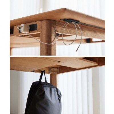 【ダイニングテーブル】ワアクテーブル　オーク　幅150cm　コンセント付き　4人用